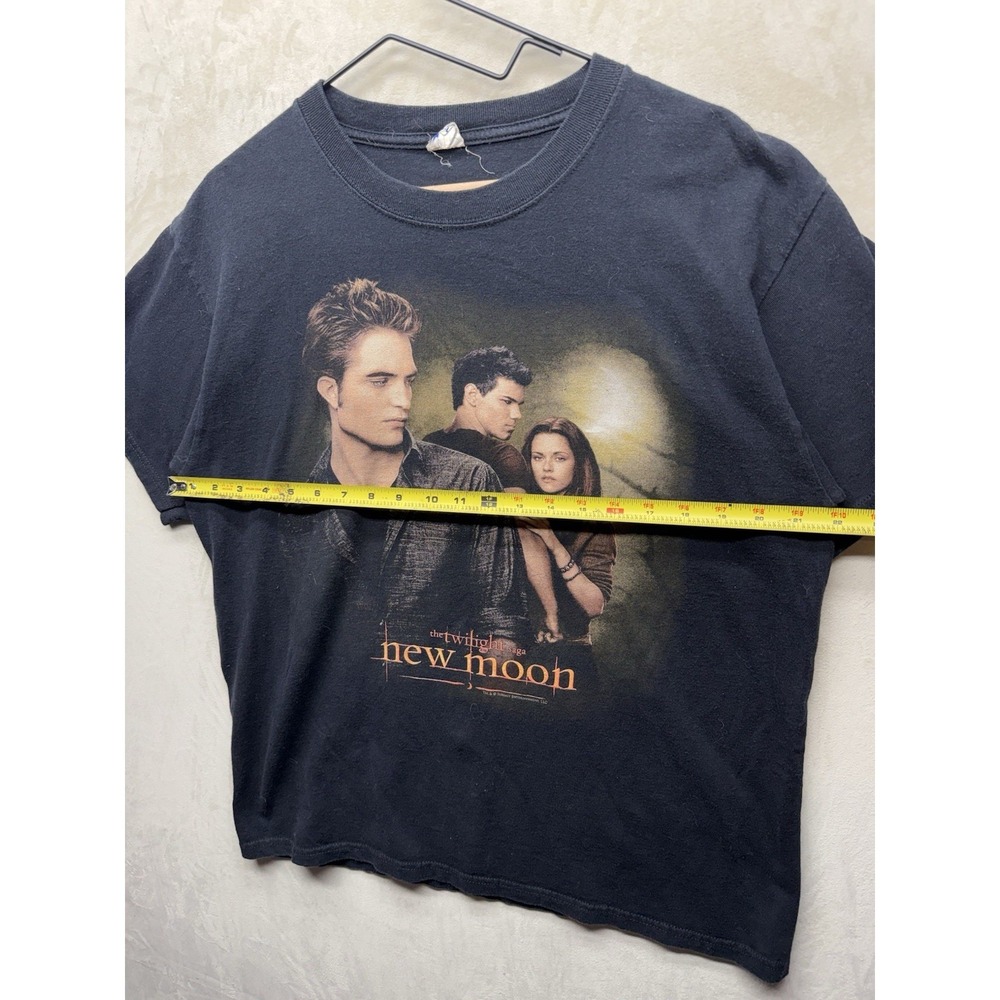Y2K Twilight New Moon Movie Promo T Shirt Official Mens L Anvil Graphic Faded - Picture 3 of 7